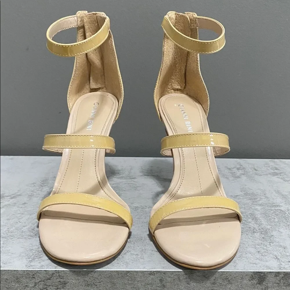 Gianni Bini Tan Strappy Stiletto Heels Size 7 - Picture 3 of 11